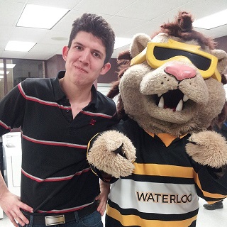 Me next to UWaterloo's King Warrior